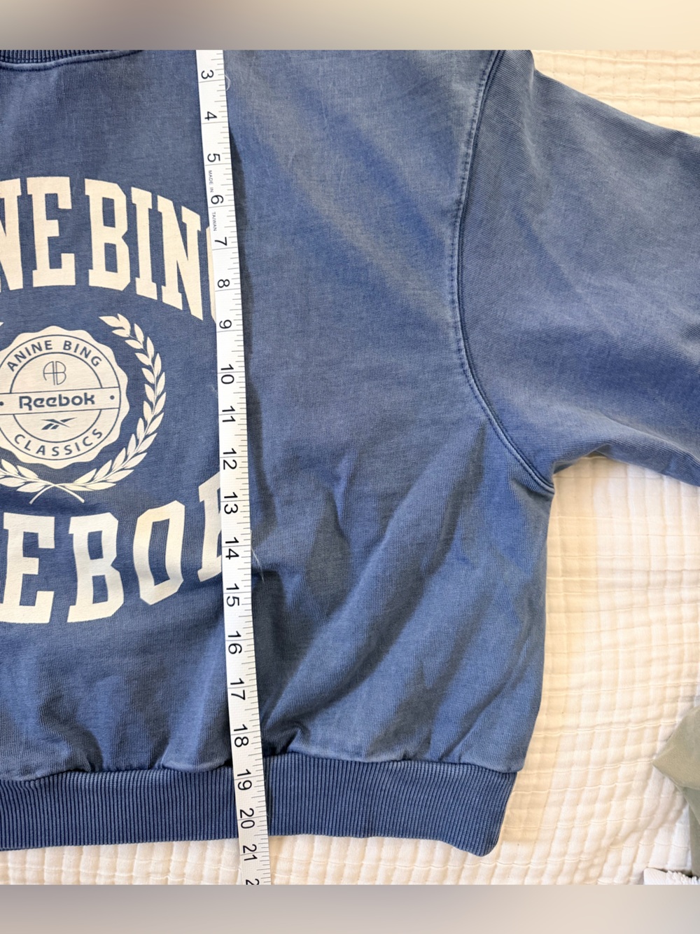 Anine Bing Dusty Blue Graphic Crewneck Sweatshirt NWOT - Picture 6 of 6